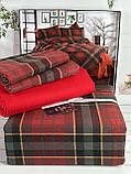 Постільна білизна фланелева байкова євро розмір Belizza Home Red Rose, фото 2