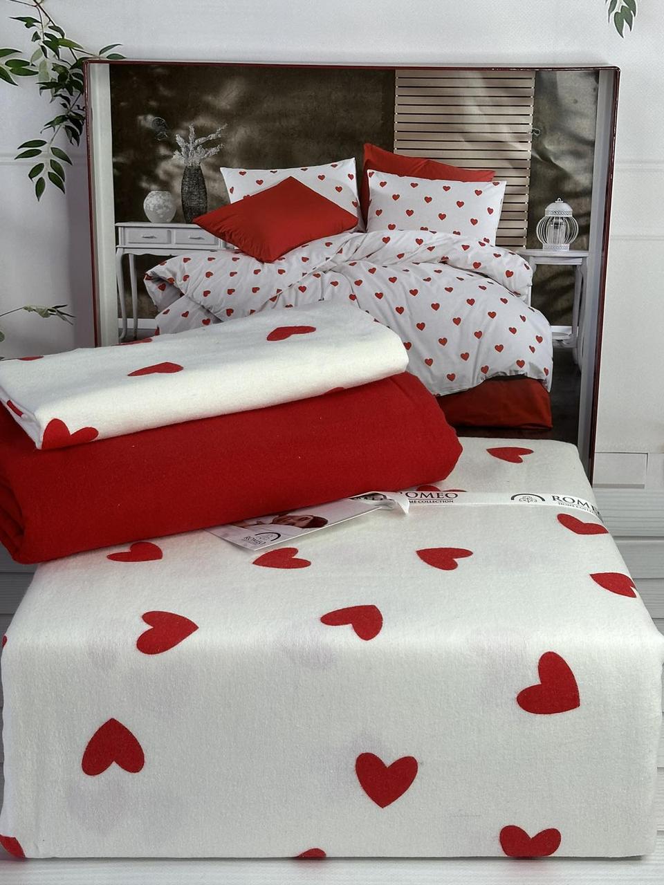 Постільна білизна фланелева байкова полуторний розмір Romove Home 06, фото 1