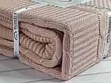 Плед в"язаний євро розмір 220 на 240 см Romeo Home Erguvan пудровий, фото 7