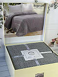 Плед в"язаний євро розмір 220 на 240 см Romeo Home Erguvan сірий, фото 8