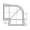 Кут SD Forte 3/4" ВВ хром SF368H20, фото 3
