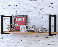 Полиця навісна настінна відкрита лофт PL-1-16 Loft Design Дуб Крафт Золотой, 92 см