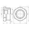 Футорка SD Forte 1"х1/2" ЗВ SF3742515, фото 3