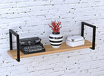 Полиця лофт навісна настінна відкрита PL-1-32 Loft Design Дуб Крафт Золотий, 112 см