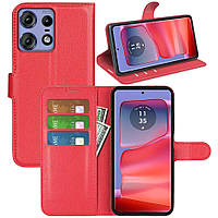 Чохол-книжка Litchie Wallet для Motorola Edge 50 Pro Red