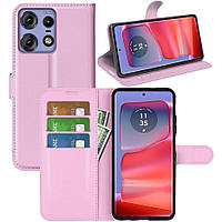 Чохол-книжка Litchie Wallet для Motorola Edge 50 Pro Light Pink
