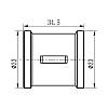 Муфта SD Forte 3/4" ВВ хром SF356H20, фото 3