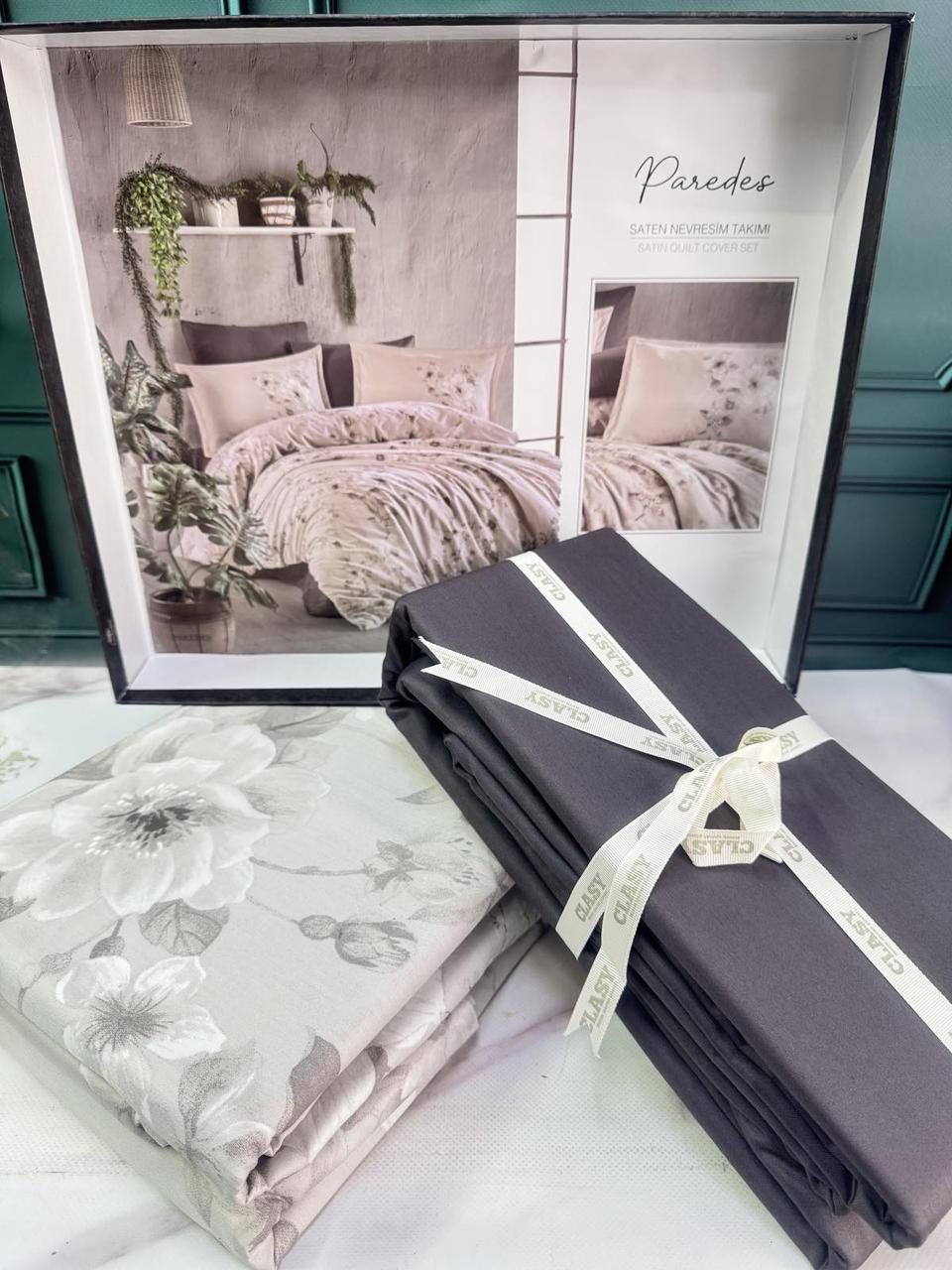 Постільна білизна сатин де люкс євро розмір Clasy Paredes, фото 1