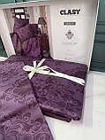 Постільна білизна сатинова полуторний розмір Clasy Kavala, фото 2