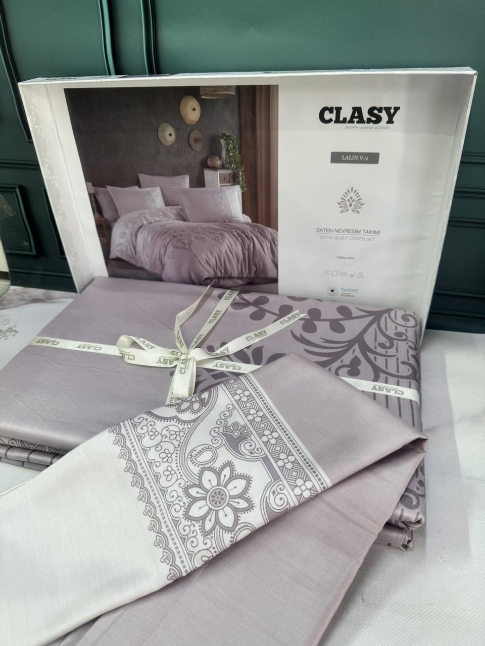 Постільна білизна сатинова полуторний розмір Clasy Lalin, фото 1