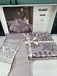 Постільна білизна сатинова полуторний розмір Clasy Lalin, фото 3