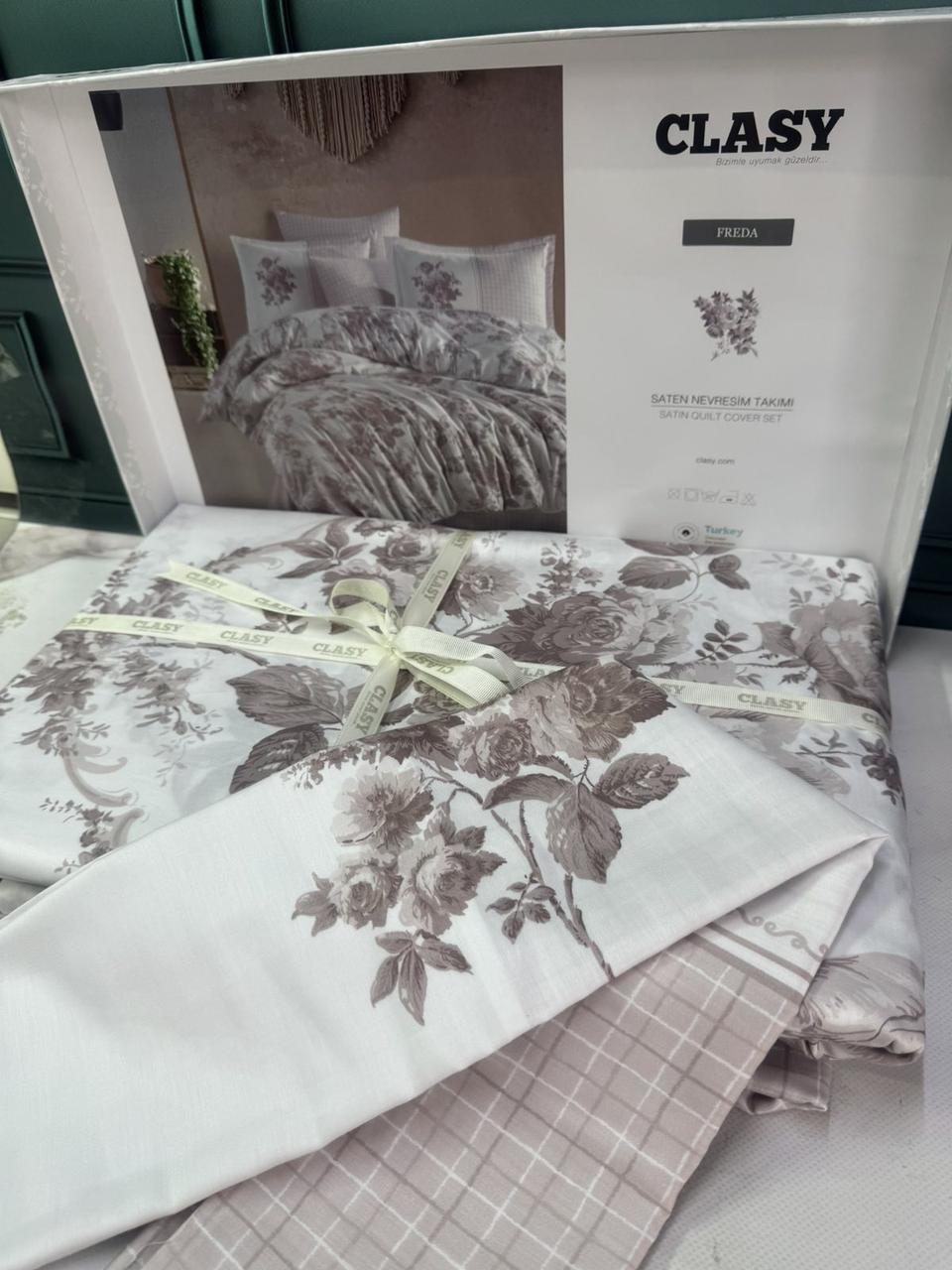 Постільна білизна сатинова полуторний розмір Clasy Freda, фото 1