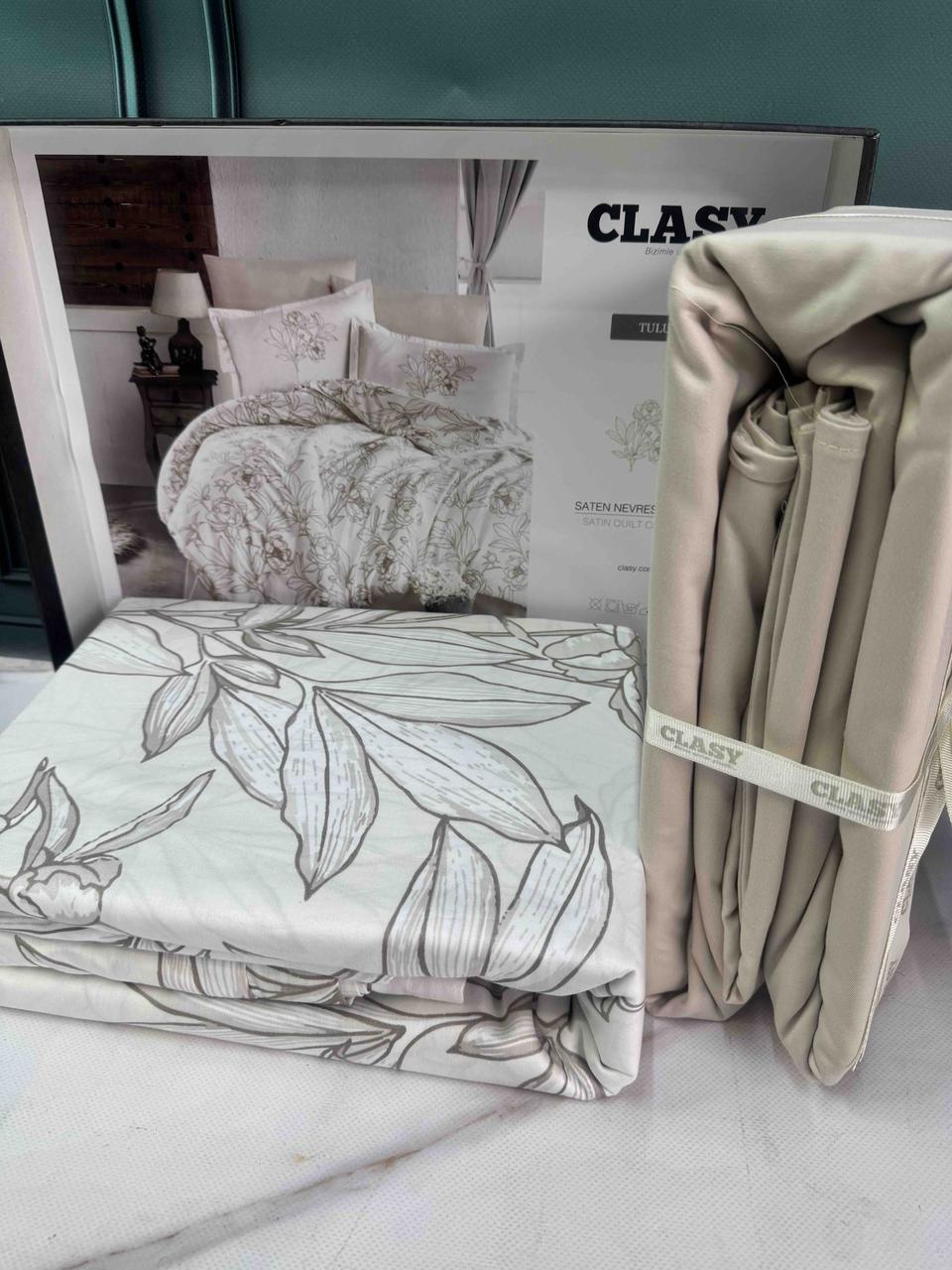 Постільна білизна сатин де люкс євро розмір Clasy Tuluna, фото 1
