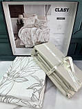 Постільна білизна сатин де люкс євро розмір Clasy Tuluna, фото 2