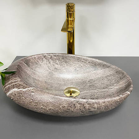 Умивальник (раковина) VBI VICENZA DARK STONE MATT накладний, фото 1
