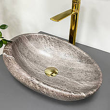 Умивальник (раковина) VBI VICENZA DARK STONE MATT накладний, фото 5