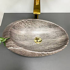 Умивальник (раковина) VBI VICENZA DARK STONE MATT накладний, фото 3