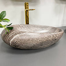 Умивальник (раковина) VBI VICENZA DARK STONE MATT накладний, фото 4