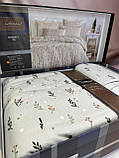Постільна білизна фланелева байкова євро розмір Istanbul Serenity bej, фото 3