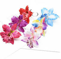 Квіти Гібіскус декоративні для виробів набір 10 шт.