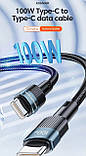 "Essager" Кабель заряджання та передачі даних 3м Type C- Type C 100Вт швидка зарядка, фото 7