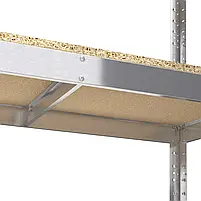 Стелаж металевий оцинкований Skladcom 2200х1000х450 мм 8 полиць МДФ | Стелаж для гаража, фото 4