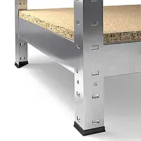 Стелаж металевий оцинкований Skladcom 2200х1000х450 мм 8 полиць МДФ | Стелаж для гаража, фото 6