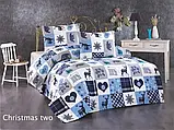 Постільна білизна фланелева байкова євро розмір Belizza Home Chrismas two, фото 3