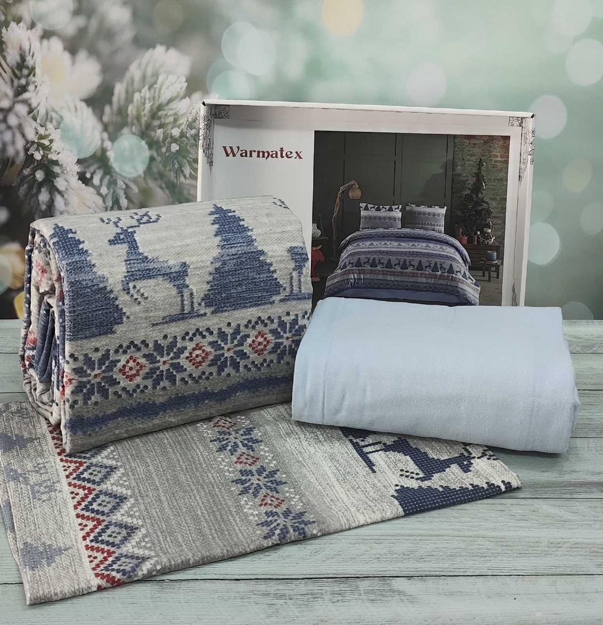 Фланелева байкова постільна білизна євро розмір Warmatex Туреччина 019, фото 1