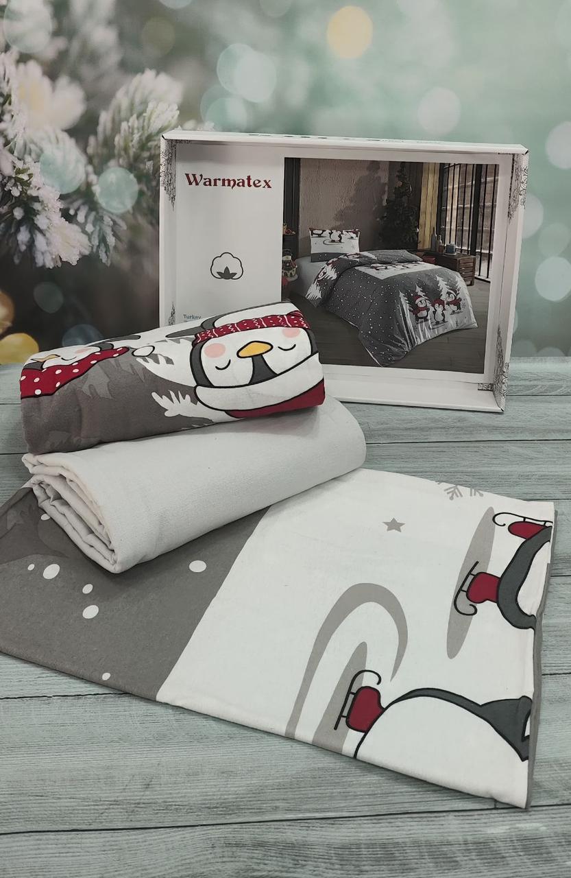 Фланелева байкова постільна білизна полуторний розмір Warmatex Туреччина 016, фото 1