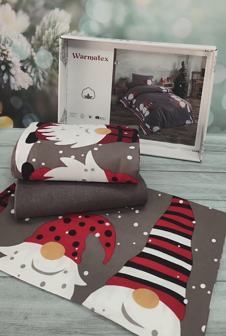 Фланелева байкова постільна білизна полуторний розмір Warmatex Туреччина 018, фото 1