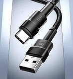 Toocki Кабель зарядки та передачі даних USB - Type-C 3A 1 метр високошвидкісний QC3 QC4 PD, фото 2