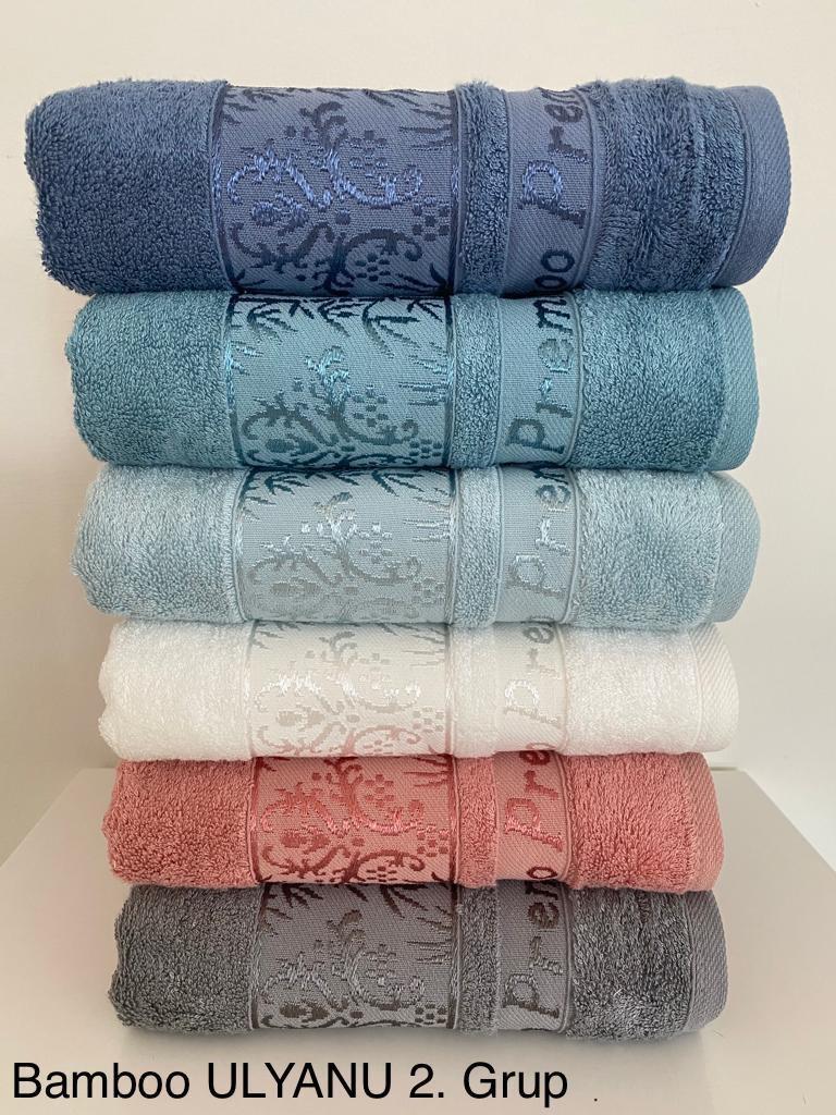 Набір бамбукових рушників для лазні 70 на 140 см Soft в упаковці 6 шт, фото 1