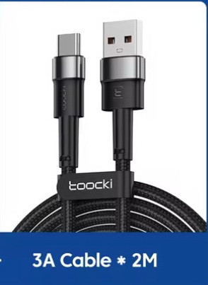 Кабель зарядки та передачі даних USB - Type-C 3A 2 метр високошвидкісний QC3 QC4 PD