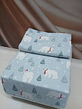 Постільна білизна фланелева байкова полуторний розмір Cotton Collection Polar Bears, фото 6