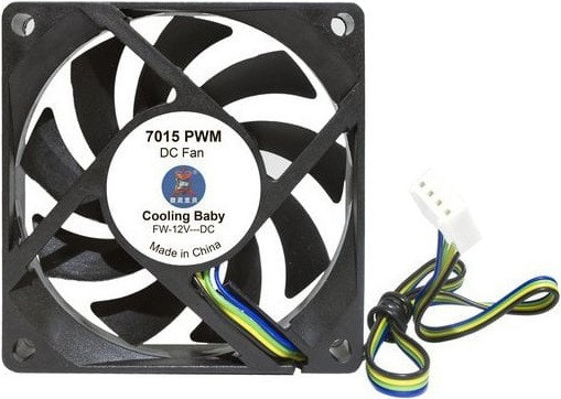Вентилятор 70mm Cooling Baby 7015 PWM black, фото 1