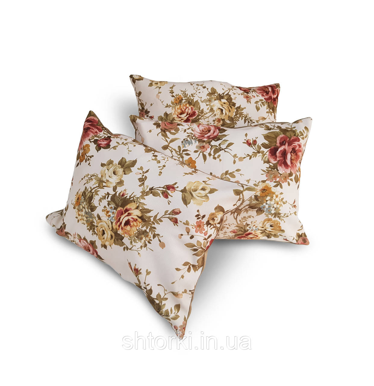 Комплект декоративних подушок Firanka Flowers Rose 45х35см 3шт молочний (п_0642)