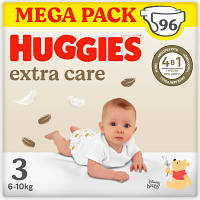 Популярний! Підгузки Huggies Extra Care Size Розмір 3 (6-10 кг) 96 шт (5029053577944) - Краща якість тільки на Nukleon.com.ua