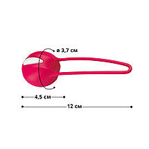 Вагінальна кулька SMARTBALL UNO, червоний, одинарний, діаметр 3,6 см, фото 2