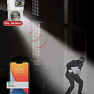 Камера відеоспостереження вулична з 2 об'єктивами 5+5Мп та нічною зйомкою WIFI Біла, фото 6