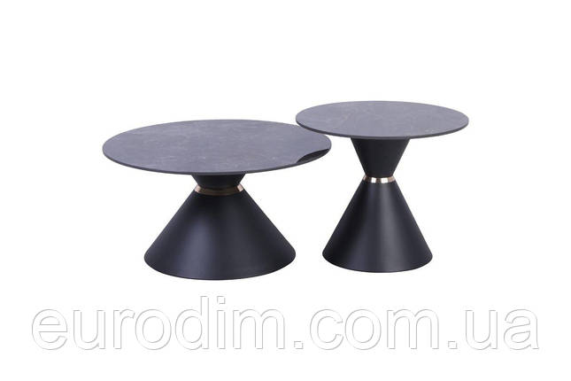 Журнальний столик CAROLINA чорний глянець/чорний (к-кт), фото 1