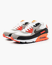 Чоловічі Кросівки Nike Air Max 90 Grey Black Red / Найк Аїр Макс 90 Сірі з Червоним та Чорним, фото 5