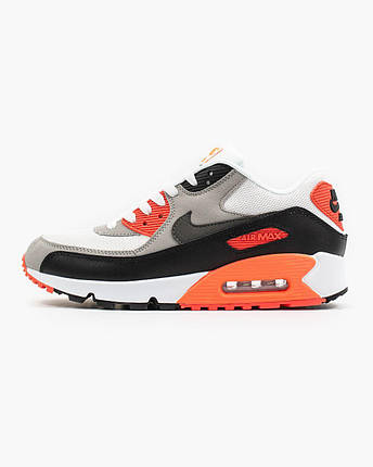 Чоловічі Кросівки Nike Air Max 90 Grey Black Red / Найк Аїр Макс 90 Сірі з Червоним та Чорним, фото 1
