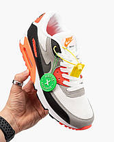 Чоловічі Кросівки Nike Air Max 90 Grey Black Red / Найк Аїр Макс 90 Сірі з Червоним та Чорним, фото 3