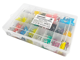 Набір автомоб. запобіжників 300штук (алюміній) LM2645 Lemanso у пластиковій коробці Лємансо