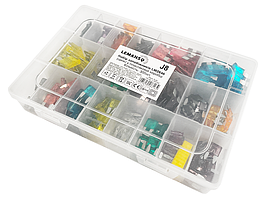 Набір автомоб. запобіжників 300штук (цинк) LM2646 Lemanso у пластиковій коробці Лємансо