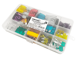 Набір автомоб. запобіжників 88 штук LM2647 Lemanso у пластиковій коробці Лємансо