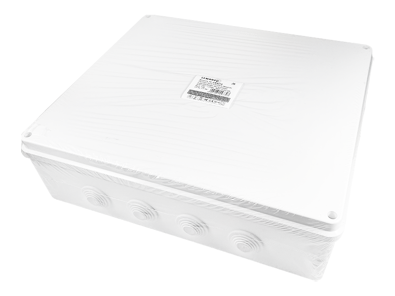 Розподільча коробка Lemanso LMA214 з гумовими заглушками 400х350х120 мм квадрат