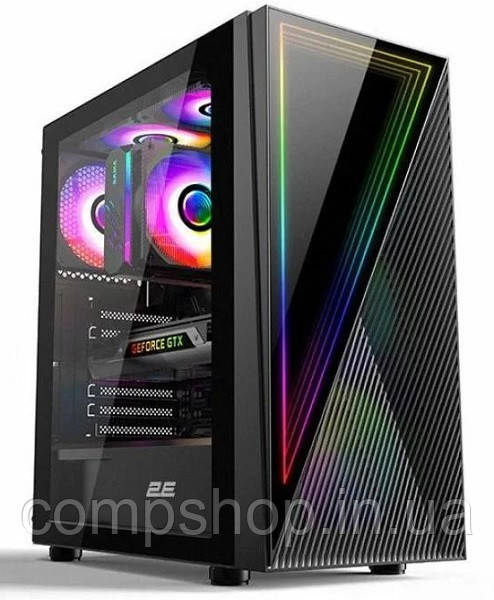 Корпус Midi-Tower без БЖ 2E GAMING Infinity G205A (ATX, 2xUSB 3.0, 1xUSB Type-C, 1x120 мм ARGB, 2x120 мм) (код, фото 1