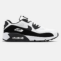 Чоловічі Кросівки Nike Air Max 90 White Black / Найк Аїр Макс 90 Білі з Чорним, фото 3